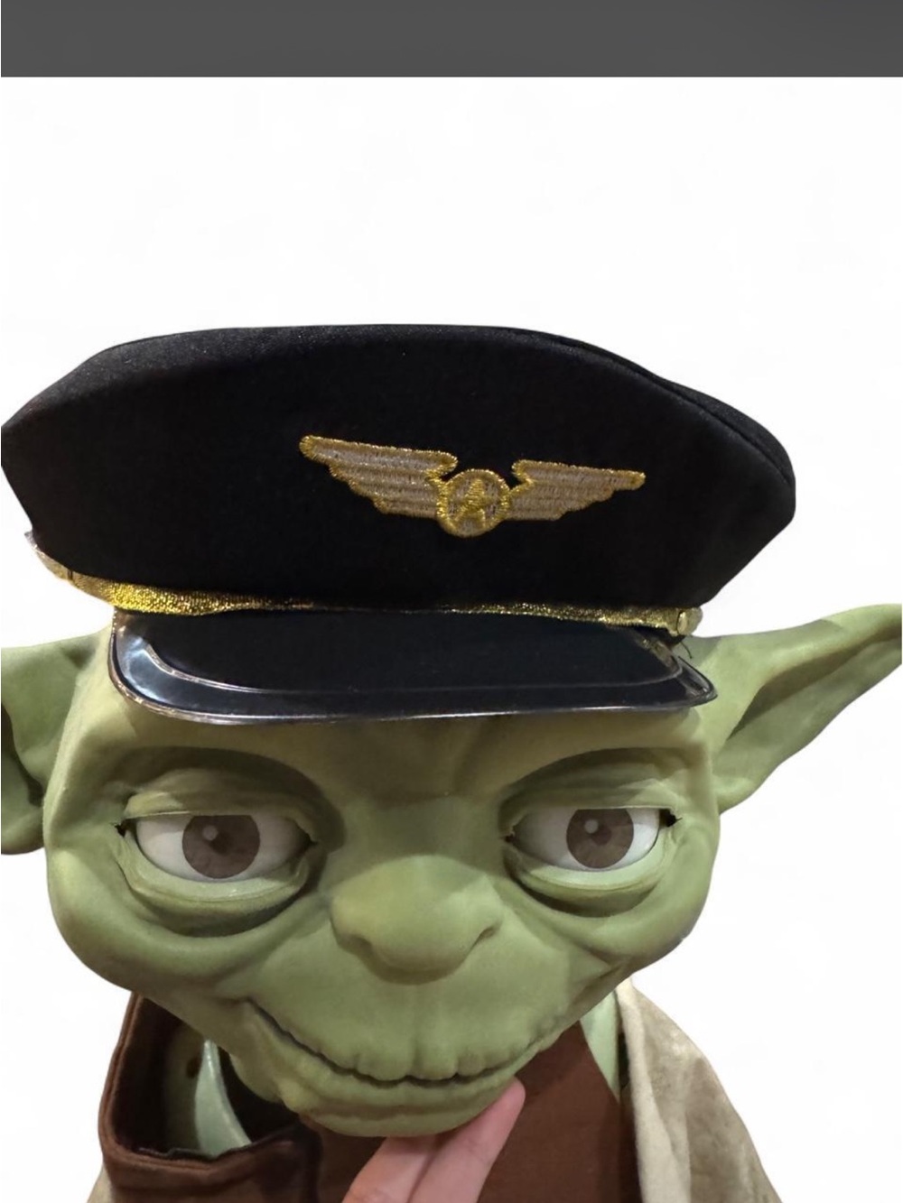Lee Kids Black Pilot Hat with Gold Wing Emblem